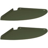  Lebdeća polica s policom 2 pcs Maslinasto zelena 30 x 30 x 2 cm | Eponuda.ba