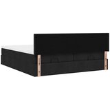 vidaXL Okvir kreveta s madracima crni 160x200cm od tkanine | shoptok.hr