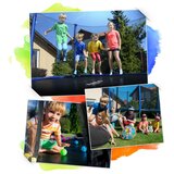 Neo-Sport vrtni trampolin 374 cm (12 ft) s unutarnjom mrežom i ljestvama, plavi | shoptok.hr