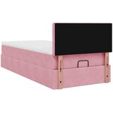  Otomanski okvir kreveta s madraca ružičasti 90x190cm baršunasti | shoptok.hr