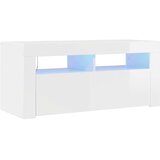 TV ormarić s LED svjetlima visoki sjaj bijeli 90 x 35 x 40 cm | shoptok.hr