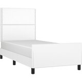  Okvir za krevet s uzglavljem bijeli 100x200 cm od umjetne kože | shoptok.hr