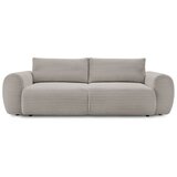 Bobochic Paris Svijetlo siva/bež sklopiva sofa od samta 257 cm Lucien – Cijene