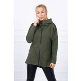 Kesi Insulated sweatshirt with longer back and pockets khaki | shoptok.hr