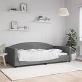 vidaXL Raztegljiva postelja temno siva 100x200 cm blago Cene