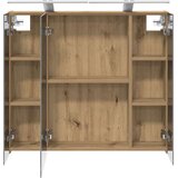  Kopalniška ogledalna omara z LED lučmi Oreh 80 x 14.5 x 70 cm, (5000233182) | Shoptok.si