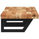  Zidna polica za umivaonik od čelika i masivnog bagremovog drva Smeđa 160 x 40 x 4 cm | shoptok.hr