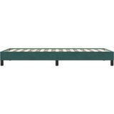 Box Spring Postelja brez vzmetnice Temno zelena 100x210cm Žamet, (21791988) | Shoptok.si