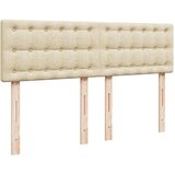  Box spring postelja z vzmetnico krem 160x200 cm blago | Shoptok.si