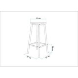 Hanah home mola set 100 - karina white white bar table & stool set (3 pieces) | Eponuda.com