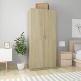 vidaXL Garderobna omara sonoma hrast 90x52x200 cm iverna plošča Cene