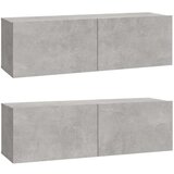 vidaXL TV omarica 2 kosa betonsko siva 100x30x30 cm konstruiran les | Shoptok.si