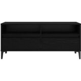 TV ormar Crni hrast 100 x 34,5 x 44,5 cm Obrađeno drvo i čelik | shoptok.hr