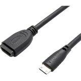 Value HDMI podaljšek HDMI-mini-C vtič\, HDMI-A vtičnica 0.15 m črna 12.99.3120 HDMI kabel, (20417171) | Shoptok.si