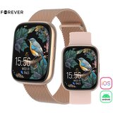 Forever ForeVigo 4 SW-330 pametna ura, AMOLED, BT 5.4, klicanje, aplikacija, 2 paščka, IP68, roza zlata (Rose Gold), (5000072449) Cene