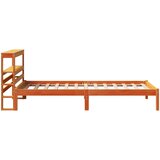  Okvir kreveta s uzglavljem voštano smeđi 100x200 cm od borovine | shoptok.hr