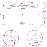  Suncobran za vrt s LED svjetlima i postoljem 200 x 300 cm | Eponuda.com