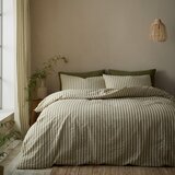 Pineapple Elephant Zelena 3-delna posteljnina za zakonsko posteljo 200x200 cm Cotton Rich Woven Stripe – | Shoptok.si