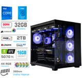 MEGA Računalnik MT S5 i7-14700/RTX5070Ti/32GB/2TB-4.0/750W/Brez OS/črna RGB + Estetski napajalni kabli [Vijolična / Črna), (5000130906) u