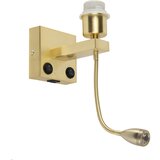 QAZQA Art deco stenska svetilka zlata z USB in fleksibilno roko - Brescia Combi Cene