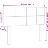  Uzglavlje svjetlosivo 100x5x78/88 cm od tkanine | shoptok.hr