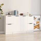 vidaXL Komode bijela 3 kom od konstruiranog drva | shoptok.hr