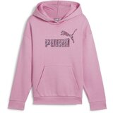 Puma duks za devojčice ess+ animal hoodie fl g, roze