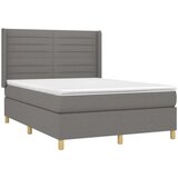  Box spring s madracem LED tamnosivi 140x190 cm tkanina | shoptok.hr