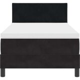 vidaXL Box Spring Krevet s Madracem Crni Singl Baršun | shoptok.hr