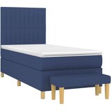  Krevet s oprugama i madracem plavi 90 x 190 cm od tkanine | shoptok.hr