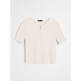 Sinsay Rebrasta bluza s bisernim gumbima od viskoze | shoptok.hr