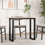 vidaXL Blagovaonski stol O-oblika 100x50x75 cm od borovine i željeza Cijene