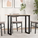 vidaXL Blagovaonski stol O-oblika 100x50x75 cm od borovine i željeza