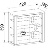 MID.YOU Viseča Vitrina Vitrosa S, Barva Hrasta | Shoptok.si