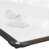 vidaXL Prozorna ponjava z očesci 2x12 m polietilen | Shoptok.si