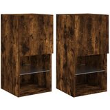TV ormarići s LED svjetlima 2 kom boja hrasta 30,5x30x60 cm | Eponuda.ba