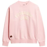 Superdry Sweater majica svijetloroza / prljavo bijela