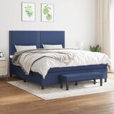  The Living Store Box spring postelja z vzmetnico modra 160x200 cm blago - Box Spring Postelja, (21457919) Cene