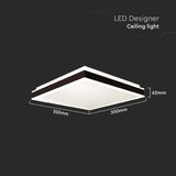  LED plafonsko svetlo 18W, 230V, 4000K, 35x35 cm, crno | Eponuda.com