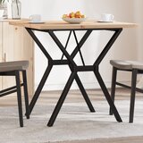 The Living Store Jedilna miza Y okvir 80x80x75,5 cm trdna borovina lito železo - Jedilna Miza, (21660746) | Shoptok.si