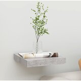  Plutajuća zidna polica siva boja betona 23 x 23,5 x 3,8 cm MDF | shoptok.hr