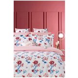 Mila Home Bijela/ružičasta posteljina za bračni krevet/za produženi krevet od renforce pamuka s uključenom plahtom/4-dijelna 200x220 cm – Cijene