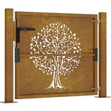  Vrtna vrata 105x80 cm Corten jeklo dizajn drevesa | Shoptok.si