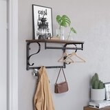  Loft drvena polica s vješalicama | shoptok.hr