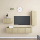  4-dijelni set TV ormarića boja hrasta sonome konstruirano drvo Cijene