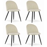  Set od 4 stolice BELLO - bež baršun / crne noge | shoptok.hr