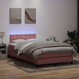 Box Spring krevet s madracem i LED ružičasti 120x220 cm samt | shoptok.hr