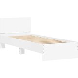  Okvir za krevet s uzglavljem bijeli 75x190 cm konstruirano drvo | Eponuda.com
