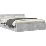 Furnova Posteljni okvir z vzglavjem betonsko siv 160x200 cm inž. les, (21938718) | Shoptok.si