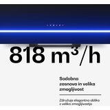 Klarstein Illuminosa poševna kuhinjska napa | Način odsesavanja in recirkulacije zraka | Minimalistična | 818 m³/h | 90 cm | Shoptok.si